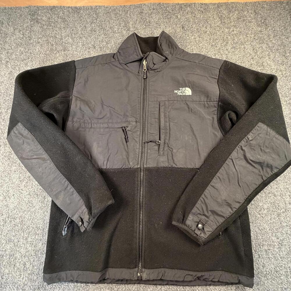 The North Face Denali Polartec Fleece Jacket Mens Medium Black Full Zip 1155